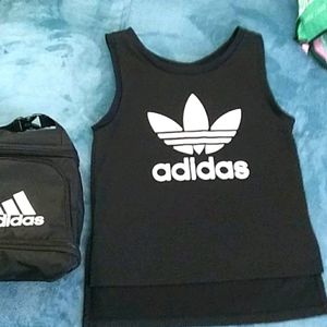 Rare Retro Adidas Throwback Tank w/ Lunch Bag